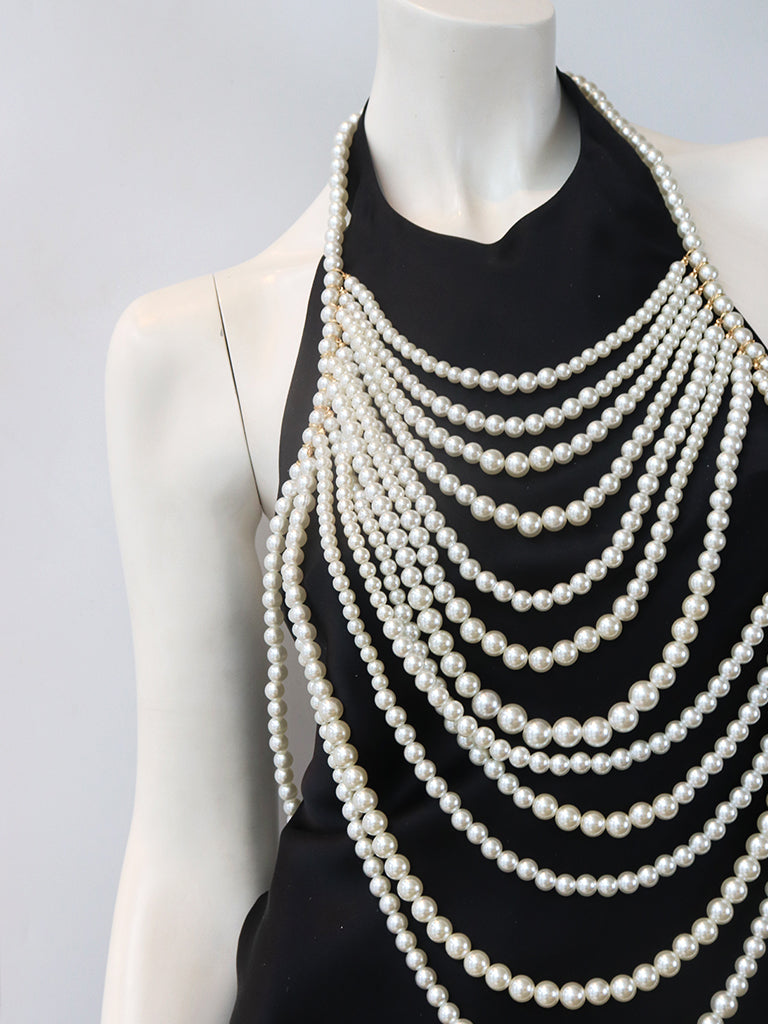 Pearl Multi Layer Body Chain | Archive Sample