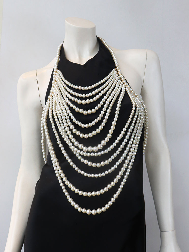 Pearl Multi Layer Body Chain | Archive Sample