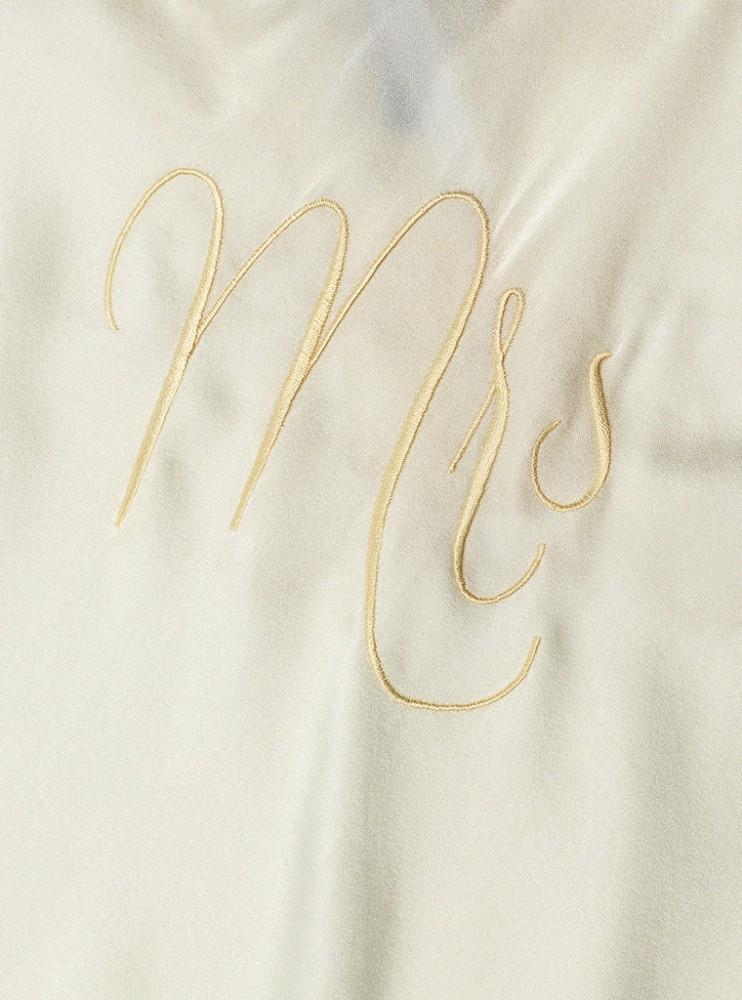 'Mrs' Silk Pyjamas Set - Size S | Archive Sample Secondary image
