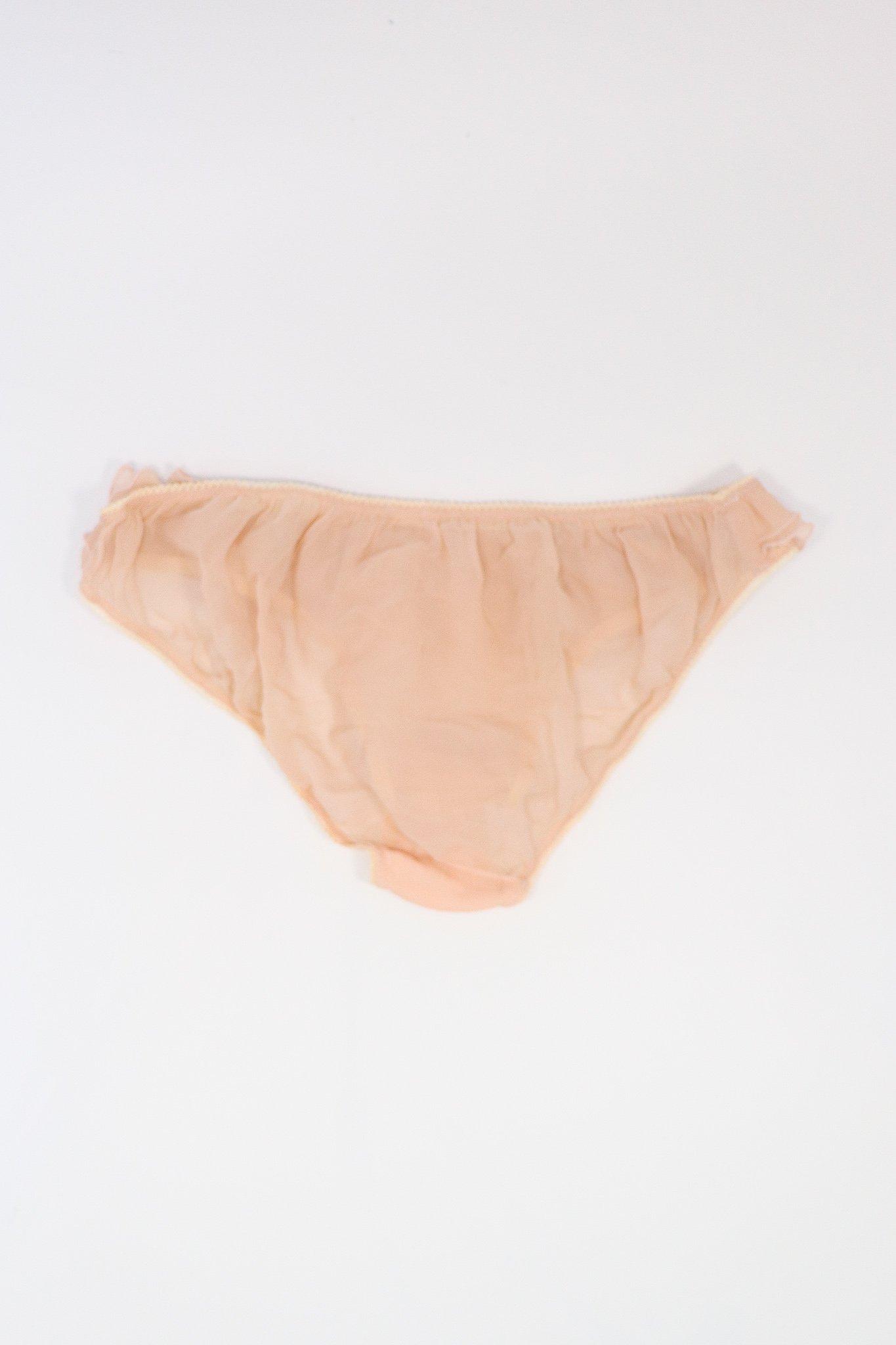 PEACH CHIFFON KNICKER | S | PEACH CHIFFON KNICKER | S | KISSKILL Online Designer Lingerie